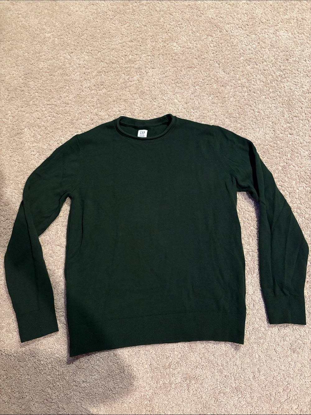 EUC- GAP Men's Dark Green Crewneck Sweater